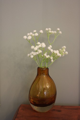 Small chunky amber glass - chunky,