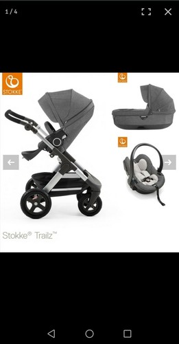 Stokke trailz black - black, melange