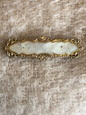 Victorian Gold/Mother of Pearl Scarf, Shawl Clasp