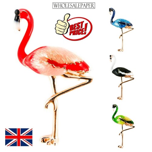 Large flamingo bird pin - flamingo,