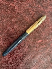 Parker 51 Vacumatic 1/10 16 K Gold Filled Cap Diammond Clip Pen 14K Nib USA