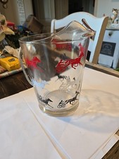 Vintage Heavy Glass Pitcher -