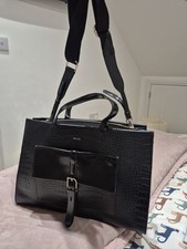 Reiss Black Croc Leather