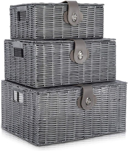 3pc storage basket with - 3pc,
