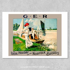 GER Norfolk Broads Poster -