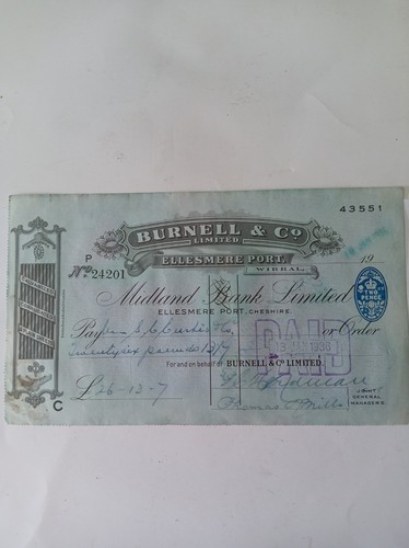 1936 burnell co ellesmere - co,