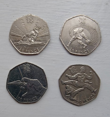 2012 london olympic 50p coins - olympic,