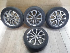 NISSAN JUKE ALLOY WHEELS SET OF 4 WITH TYRES 215/55 R17 7JX17 2013 1KR7A