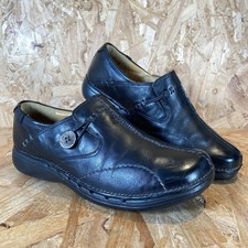 Clarks Un Loop Black Leather