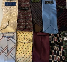 Joblot 10 Ties, Silk, Men’s, All Have Issues Some Slight 