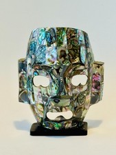 Mexican Aztec Teotihuacan Paua Shell/Abalone Funeral Mask Ornament