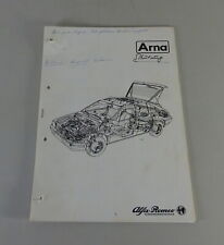 Training Material Alfa Romeo Arna L 1.2 / SL 1.2 / Ti 1.3