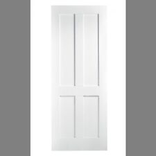 LPD Internal London White Primed Finished 4 Panels FD30 Fire Solid Doors