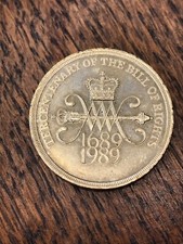 1989 £2 Two Pound Coin the  tercentenary of the bill of rights Coin