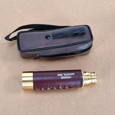 Brass Spyglass Telescope 25x30mm. Extendable Handheld Monocular
