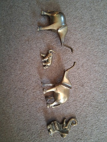 Brass elephants - brass,