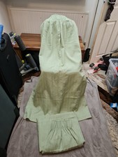 The Home Store Curtain Swirl Embroidery Pattern W66X54 (168cm) L54"(137cm) Green