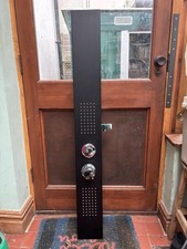 Black Shower Tower Mixer With Body Sprays & Shower Head - Wall Mounted No Hose