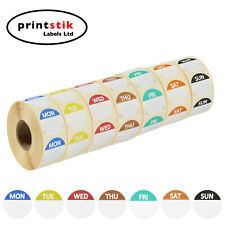 Day Dot Labels Food Label Set of 7 Rolls x 1000 / Catering Stickers Food Hygiene