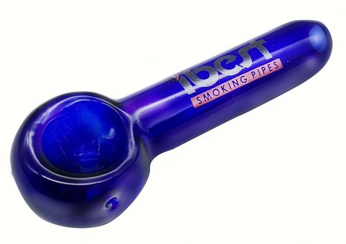 Glass spoon pipe - pipe, ash