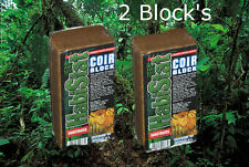 2x Habistat Coco Brick 650g expands 800% Coir Forest Bedding substrate NATURAL