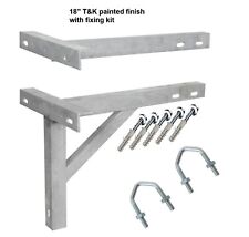 T & K Wall Bracket 18” Aerial Radio Satellite mast pole fixing U V bolt mungo 
