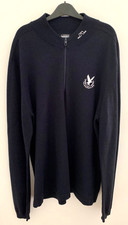 J LINDEBERG GOLF NAVY BLUE MEN’S ZAM 1/4 ZIP SWEATER GLENEAGLES TOP SIZE X LARGE