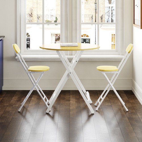 Folding round dining table - table, &