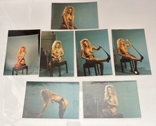 7 x GLAMOUR SHOOT,COLOUR PHOTO.WOMAN,MODEL,NUDE,STOCKINGS,STRIP.c1980’s