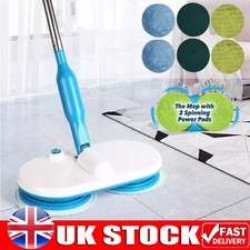 Cordless Electric Floating Mop Rechargeable Motorised Spin Mop With 6PCS Pads