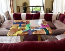 Multi Stone Center Sofa Dining Table Wooden Cafe Furniture Hotel Bar Desk Decors