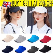 Sun Visor Sports Hat Tennis Golf Ponytail Baseball Cap Ladies Women Adjustable