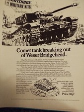  Sk116 Ephemera 1974 Advert Matchbox Comet Tank 