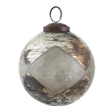 Rustic Glass Bauble Xmas