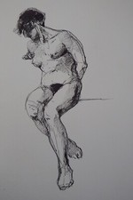Life drawing sketch pen & ink