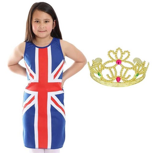 Girls union jack dress tiara - jack,