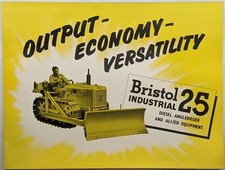Original Bristol 25 Angledozer Industrial Diesel Bulldozer Poster Style Brochure