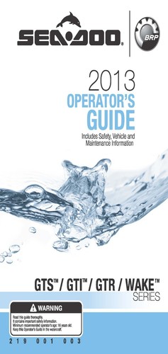 Sea doo owners manual book - manual,