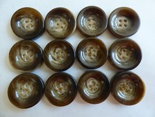23mm x 12 Dark Brown 4 Hole