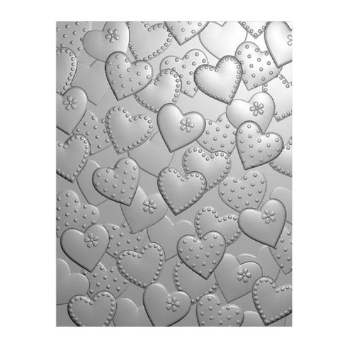 Dotted hearts embossing - dotted,