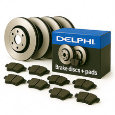 DELPHI Front & Rear Brake Disc & Brake Pad Full Braking Set Fits Mini Mini