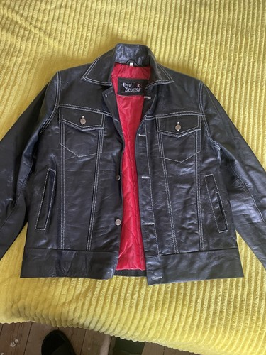 Leather trucker jacket - leather,
