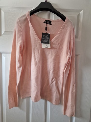 Cashmere neck jumper - v, long