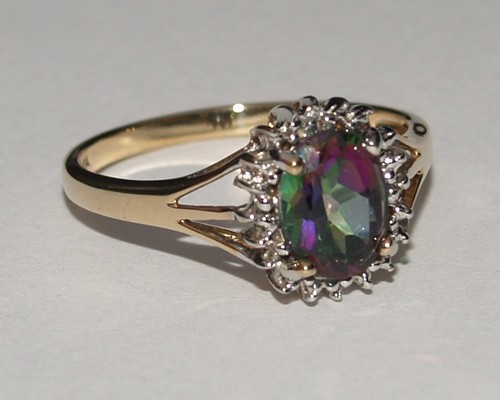 9ct yellow gold - yellow, topaz