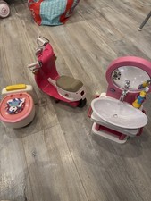 Baby Born Toilet, Sink And Motorbike Accessories No Remote For Bike