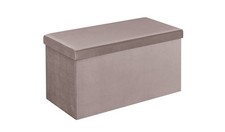 Velvet Medium Storage Ottoman