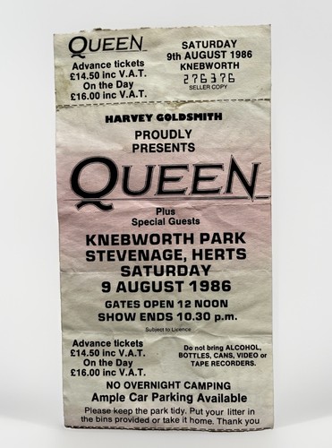 Queen knebworth 1986 original - knebworth,