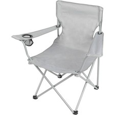 Ozark Trail Camp Chair - Grey - With Drink Holder & Carry Bag