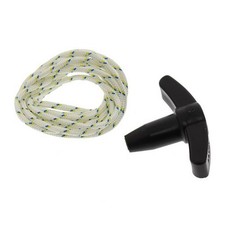 Lawn Mower 2 Metre 3.5mm Starter Rope & Handle Pully Fits Most Petrol Machines