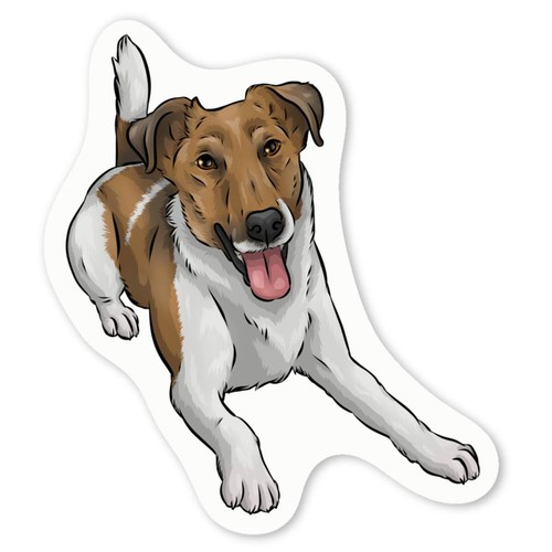 Smooth fox terrier - fox, decal